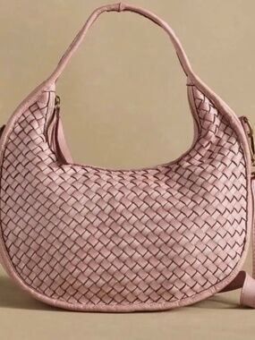 Gorgeous Sundance Woven Leather Telluride Bag/Crossbody Bag Rose Pink-NWT